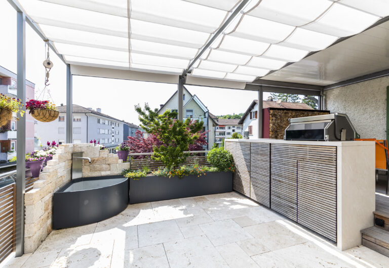 Terrasse mit Aussenküche, Winterthur
